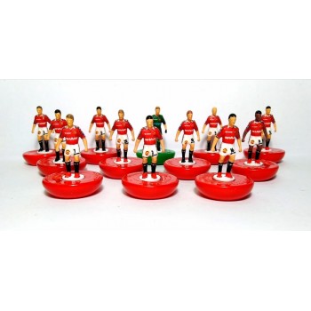 Subbuteo Andrew Table soccer Manchester United 1998-99 Premier League edition on Classic Hasbro bases
